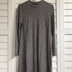 Madewell Gray mock neck sweater dress.